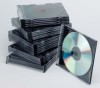 CD-Boxen Standard - Slim Line für 1 CD/DVD  transparent/schwarz  Packung mit 25 Stück