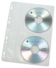 CD/DVD-Hüllen - Universallochung zur Ablage im Ordner/Ringbuch  transparent  Packung mit 10 Stück
