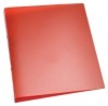 Ringbücher transparent - Ringdurchmesser 25 mm  rot-transparent